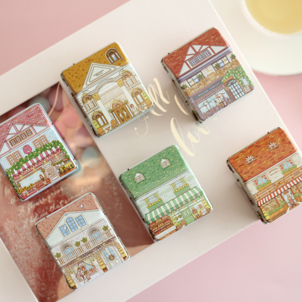 กล่องเหล็กทรงบ้านขนาดเล็ก 6 ชิ - Tin Container Lid บทวิจารณ์และราคา