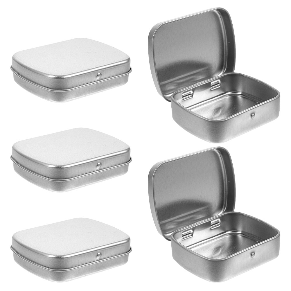 5 ชิ้น กล่องเหล็กพกพา กล่องเก็ - Tin Container Lid บทวิจารณ์และราคา