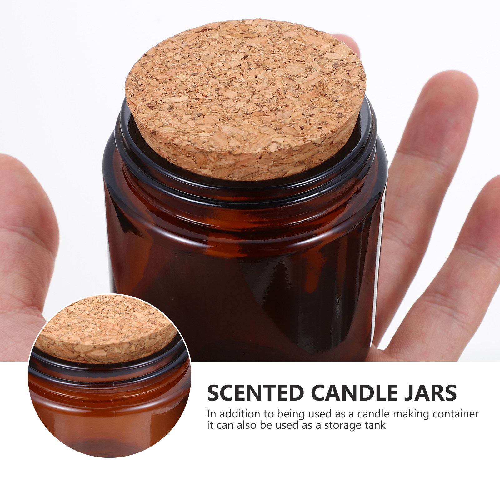 โหลแก้วหนา 4 ชิ้น พร้อมฝาไม้ธร - Candle Making Jars With Lids บทวิจารณ์และราคา