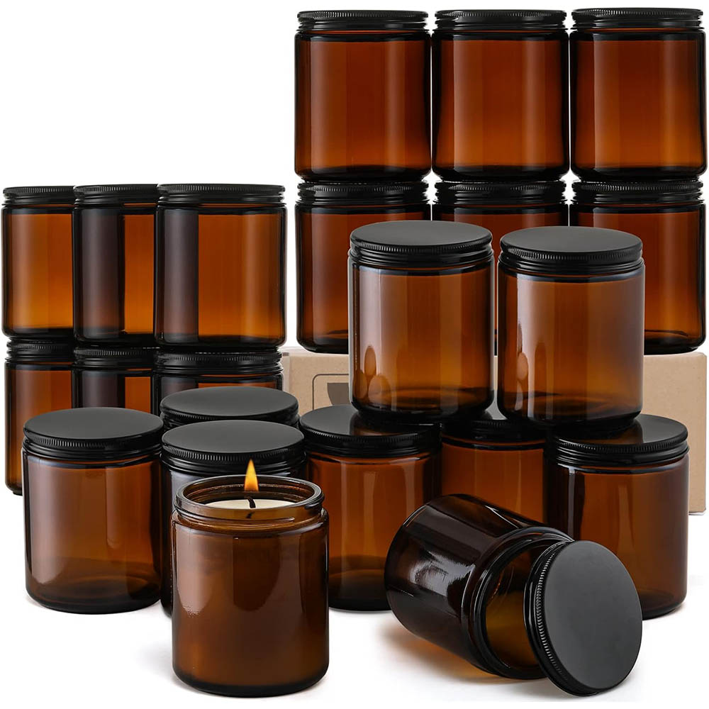 ขวดแก้วสีอำพันขนาด 8 ออนซ์ พร้ - Candle Making Jars With Lids บทวิจารณ์และราคา